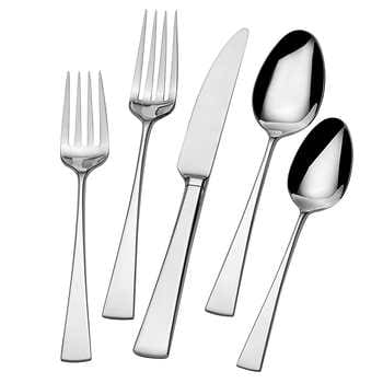 30 Pieces Silverware Set, KINGSTONE Flatware Cutlery Set for 6, 18/10  Stainless Steel Silverware Utensils Minimalist Design Dishwasher Safe